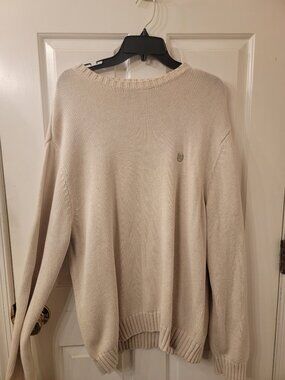 Chaps Men's Cream Knit Winter Sweater